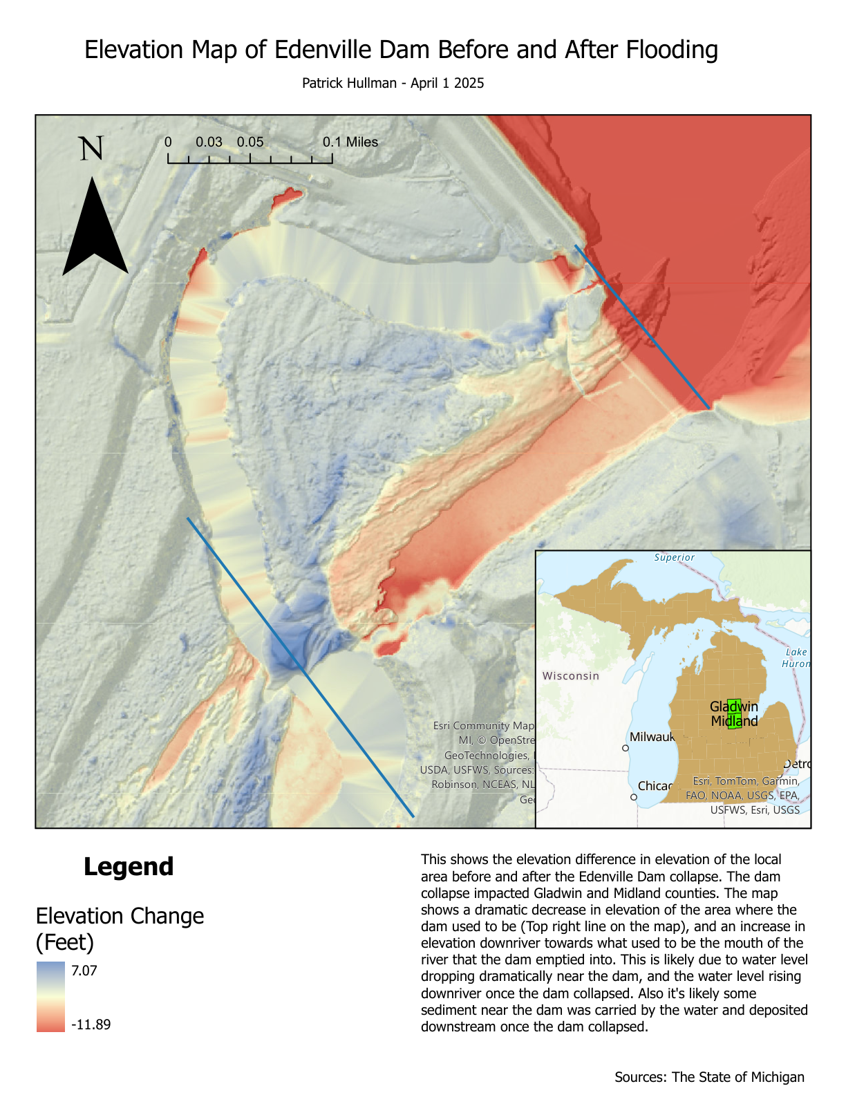 Edenville Dam Elevation Change thumbnail